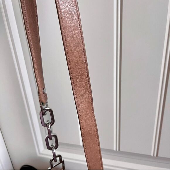 Tory Burch Tan Leather Bucket Bag Crossbody Drawstring Shoulder Bag - Picture 8 of 9